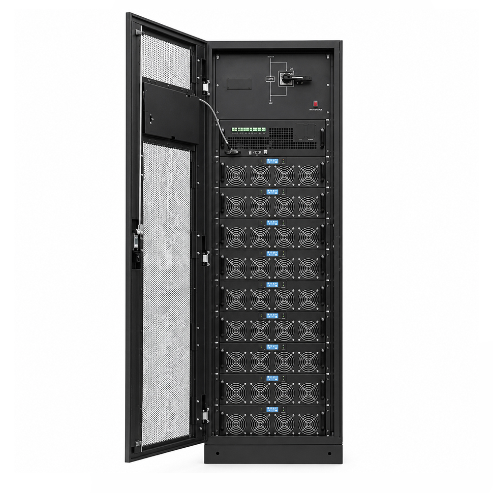 Миниатюра: Купить силовой шкаф HIDEN Expert HEM250-25X: 250 кВА / 25 кВт, Rack/Tower. Для модульной системы бесперебойного питания. Характеристики и заказ.