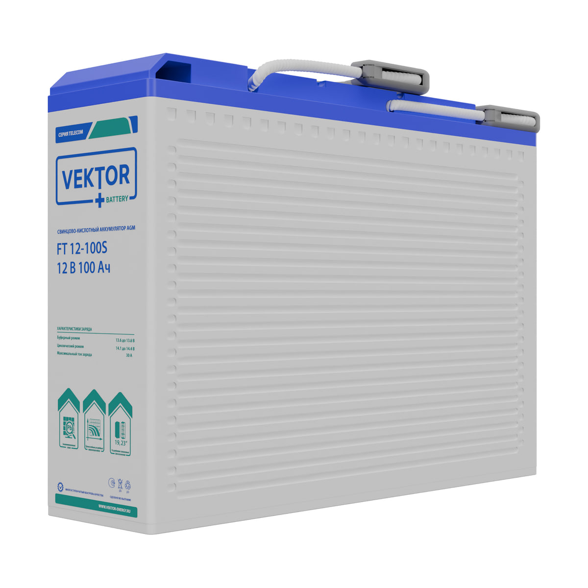 Миниатюра: Купить аккумулятор VEKTOR Plus FT 12-100S: AGM, 12 В, 100 А&middot;ч. Цена, размеры и характеристики в &laquo;Прайм Электро&raquo;.