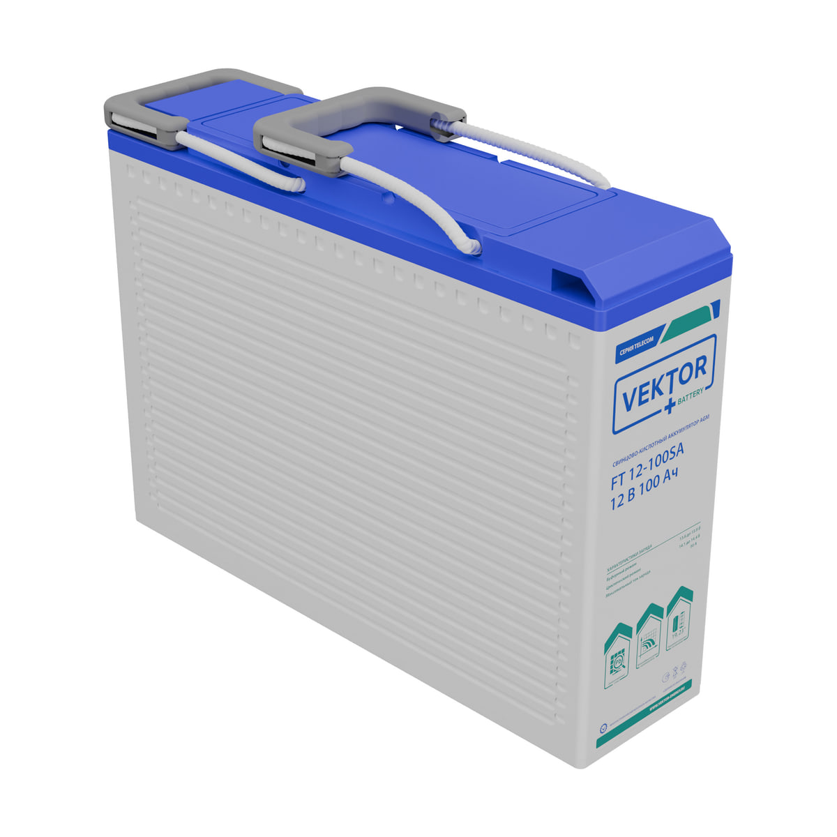 Миниатюра: Купить аккумулятор VEKTOR Plus FT 12-100SA: AGM, 12 В, 100 А&middot;ч. Цена, размеры и характеристики в &laquo;Прайм Электро&raquo;.