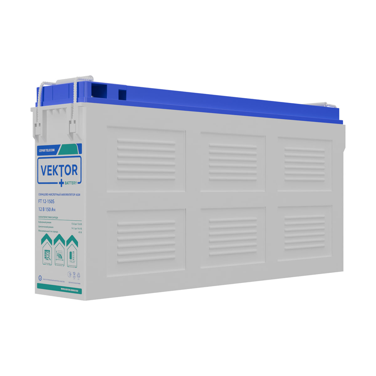 Миниатюра: Купить аккумулятор VEKTOR Plus FT 12-150S: AGM, 12 В, 150 А&middot;ч. Цена, размеры и характеристики в &laquo;Прайм Электро&raquo;.