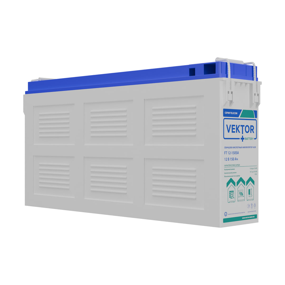 Миниатюра: Купить аккумулятор VEKTOR Plus FT 12-150SA: AGM, 12 В, 145 А&middot;ч. Цена, размеры и характеристики в &laquo;Прайм Электро&raquo;.