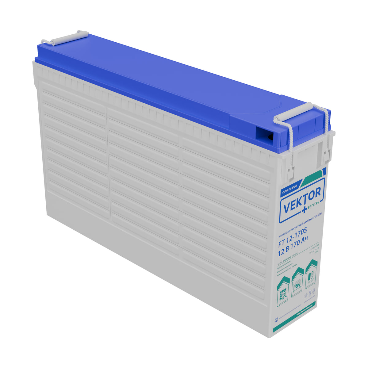Миниатюра: Купить аккумулятор VEKTOR Plus FT 12-170S: AGM, 12 В, 170 А&middot;ч. Цена, размеры и характеристики в &laquo;Прайм Электро&raquo;.