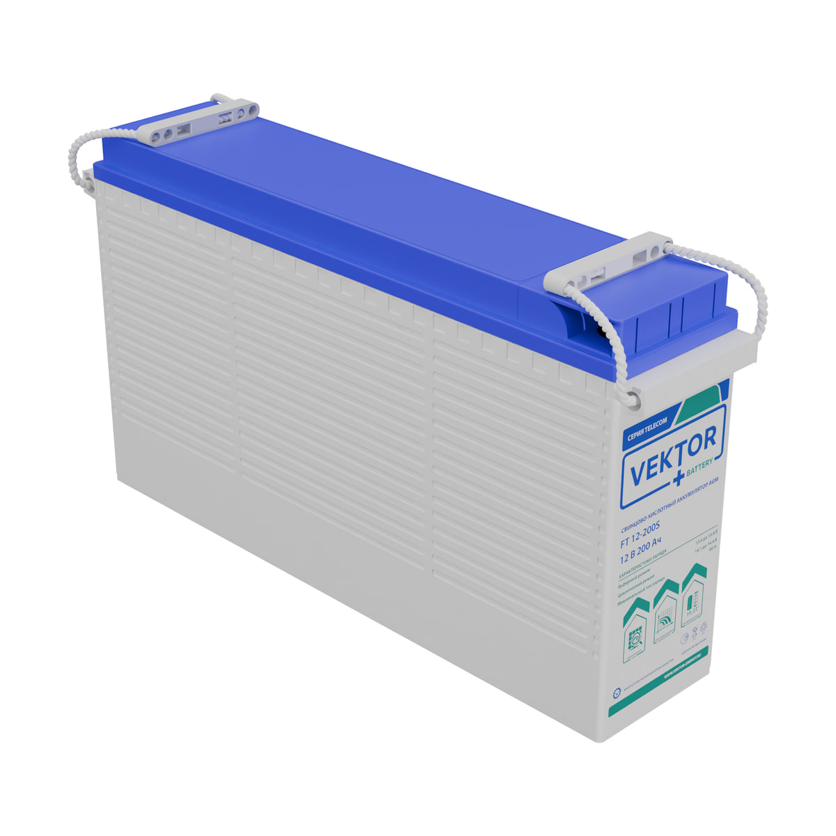 Миниатюра: Купить аккумулятор VEKTOR Plus FT 12-200S: AGM, 12 В, 200 А&middot;ч. Цена, размеры и характеристики в &laquo;Прайм Электро&raquo;.