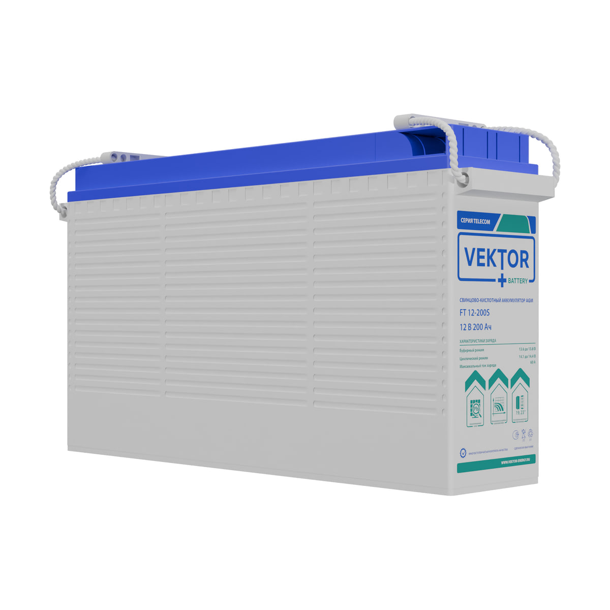 Миниатюра: Купить аккумулятор VEKTOR Plus FT 12-200S: AGM, 12 В, 200 А&middot;ч. Цена, размеры и характеристики в &laquo;Прайм Электро&raquo;.