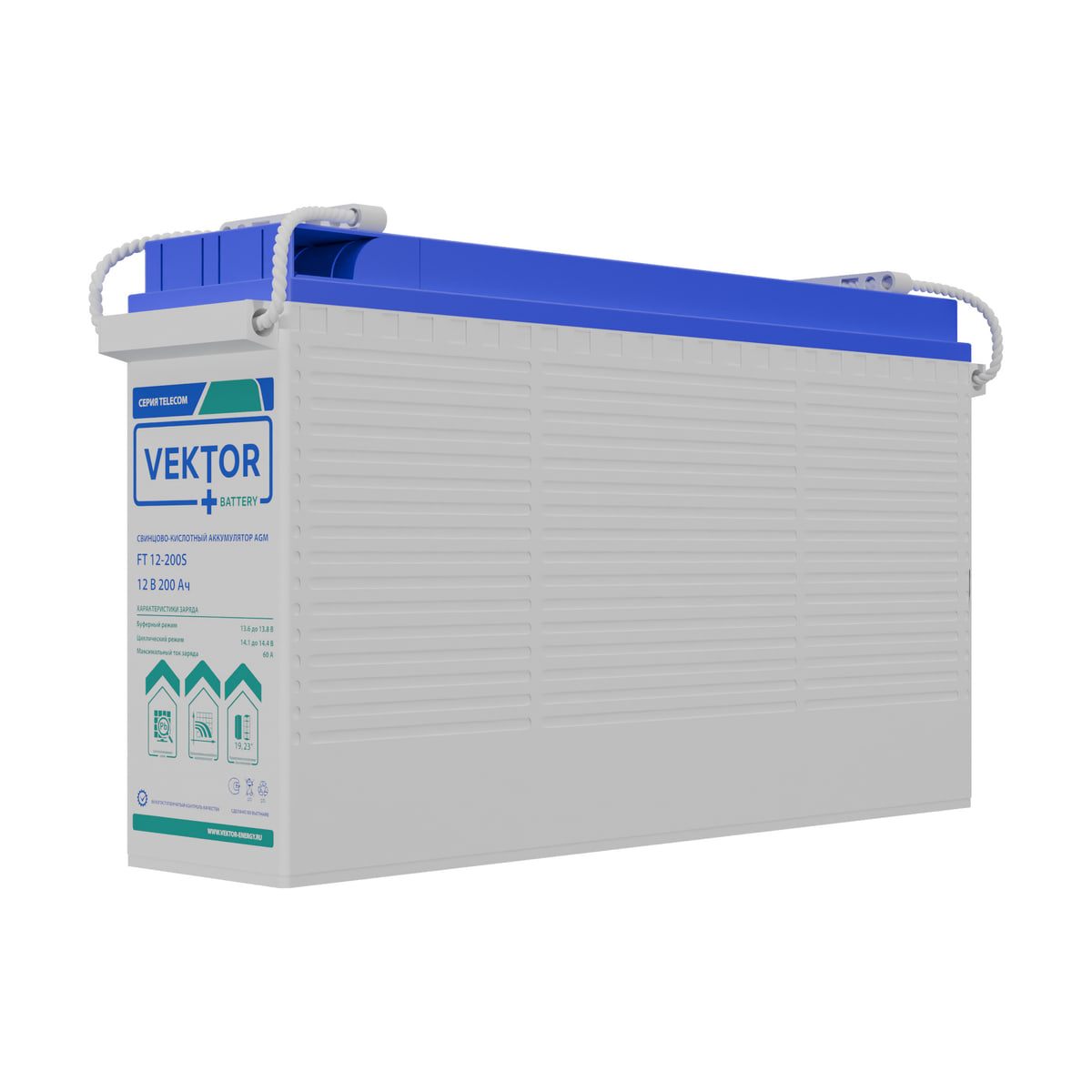 Купить аккумулятор VEKTOR Plus FT 12-200S: AGM, 12 В, 200 А&middot;ч. Цена, размеры и характеристики в &laquo;Прайм Электро&raquo;.