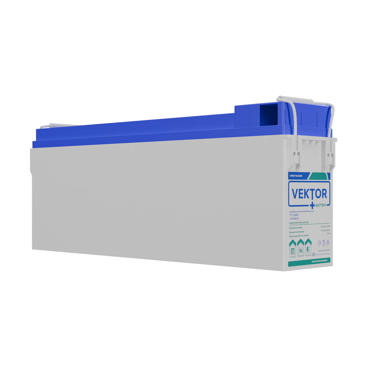 Миниатюра: Купить аккумулятор VEKTOR Plus FT 12-80S: AGM, 12 В, 80 А&middot;ч. Цена, размеры и характеристики в &laquo;Прайм Электро&raquo;.