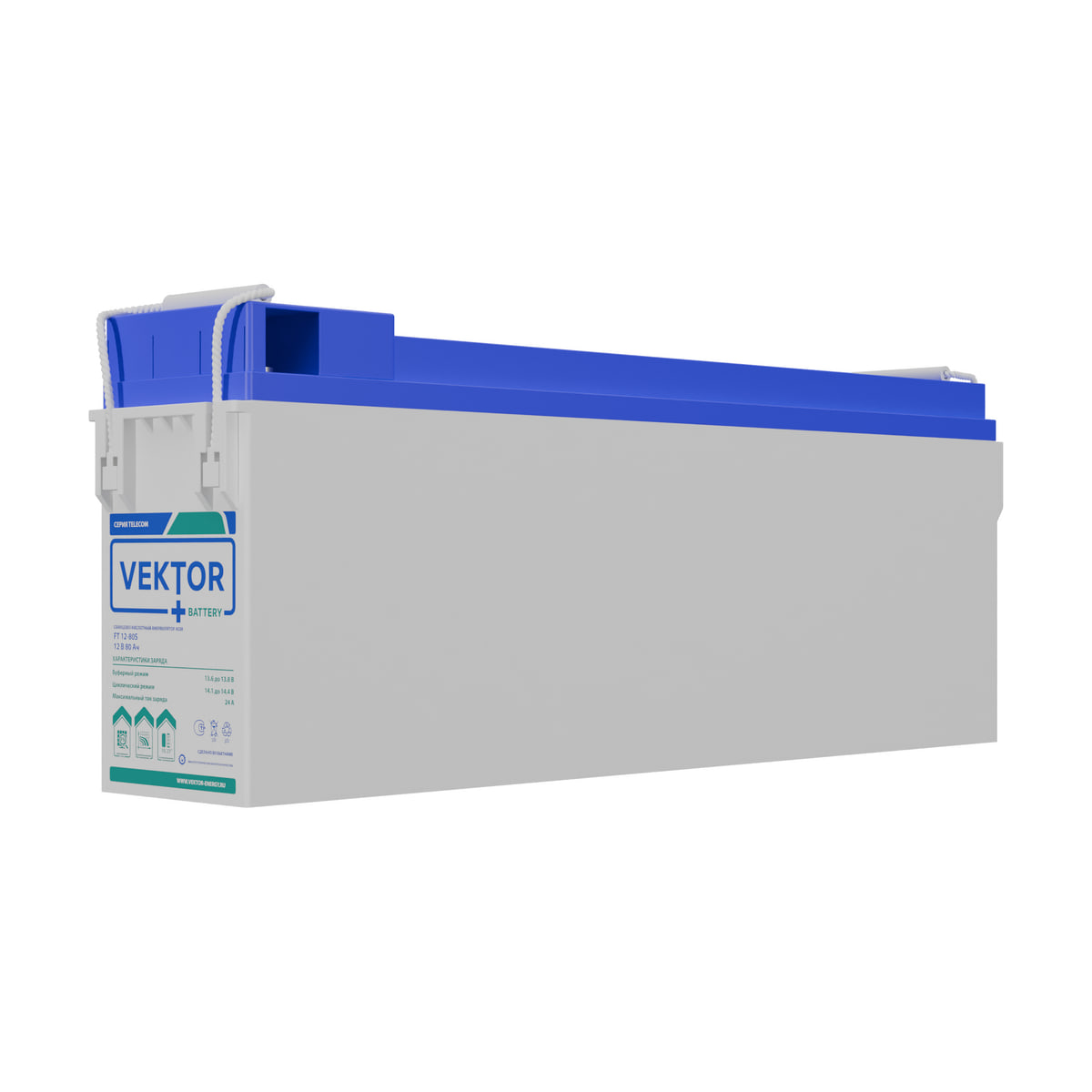 Миниатюра: Купить аккумулятор VEKTOR Plus FT 12-80S: AGM, 12 В, 80 А&middot;ч. Цена, размеры и характеристики в &laquo;Прайм Электро&raquo;.