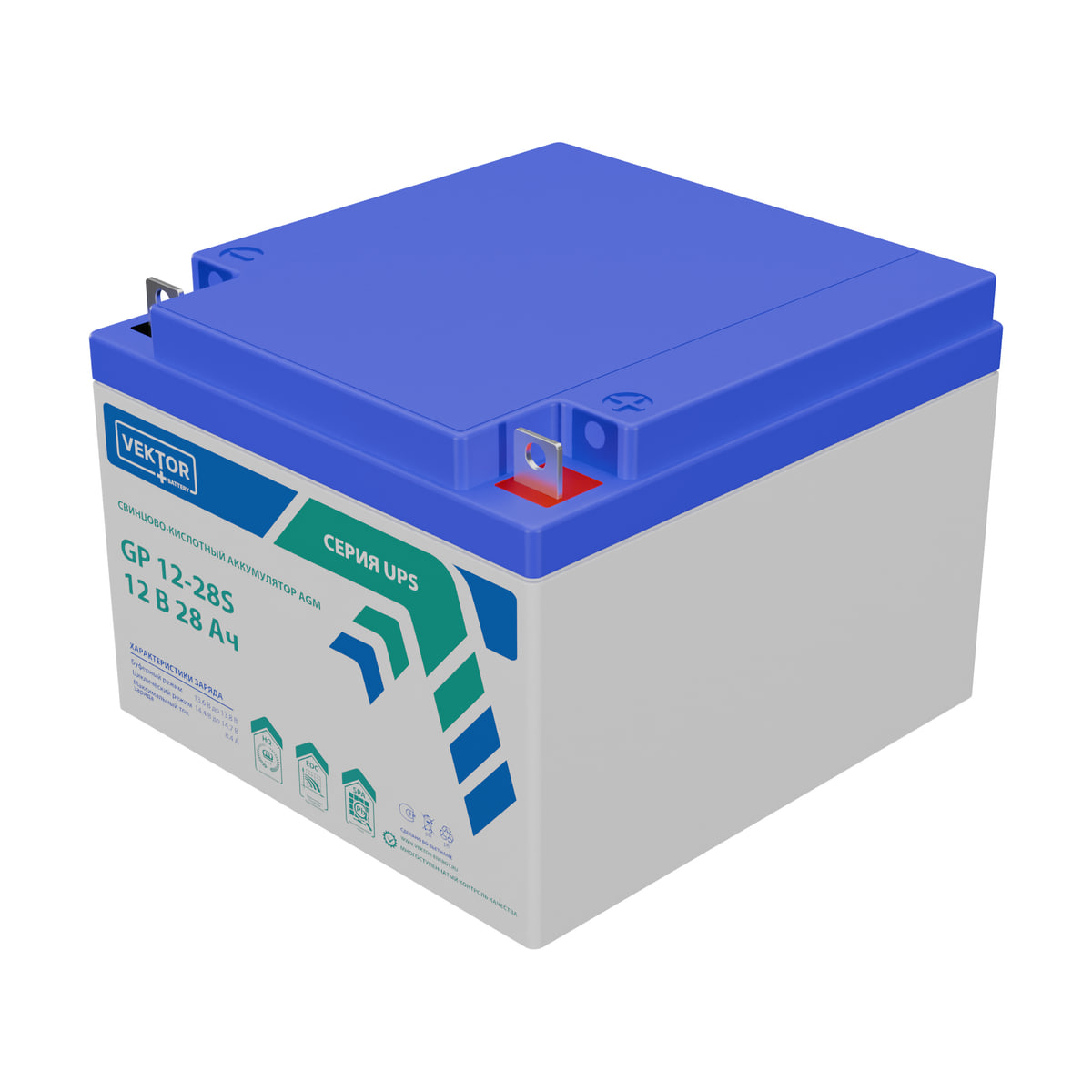 Миниатюра: Купить аккумулятор VEKTOR Plus GP 12-28S: AGM, 12 В, 28 А&middot;ч. Цена, размеры и характеристики в &laquo;Прайм Электро&raquo;.