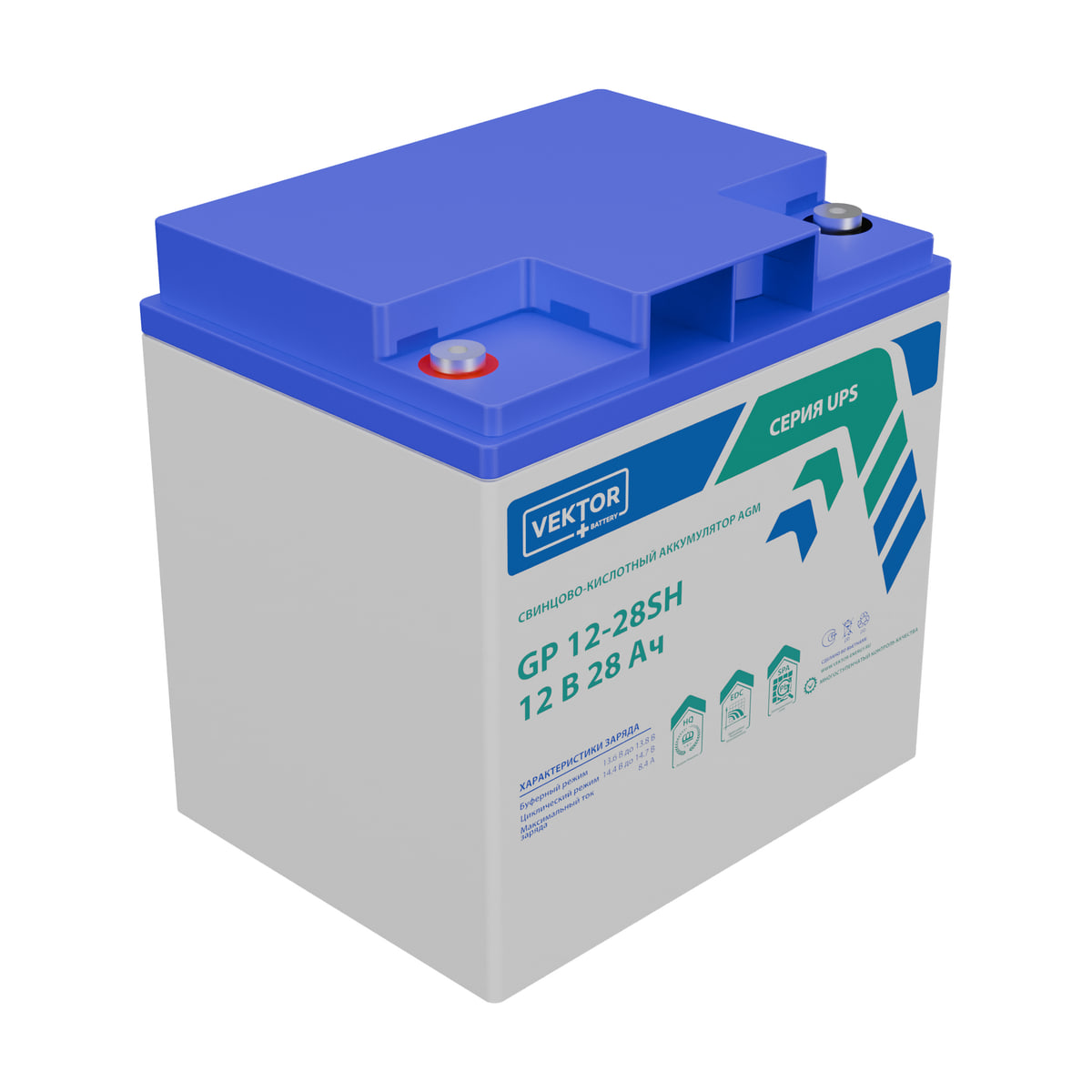 Миниатюра: Купить аккумулятор VEKTOR Plus GP 12-28SH: AGM, 12 В, 28 А&middot;ч. Цена, размеры и характеристики в &laquo;Прайм Электро&raquo;.
