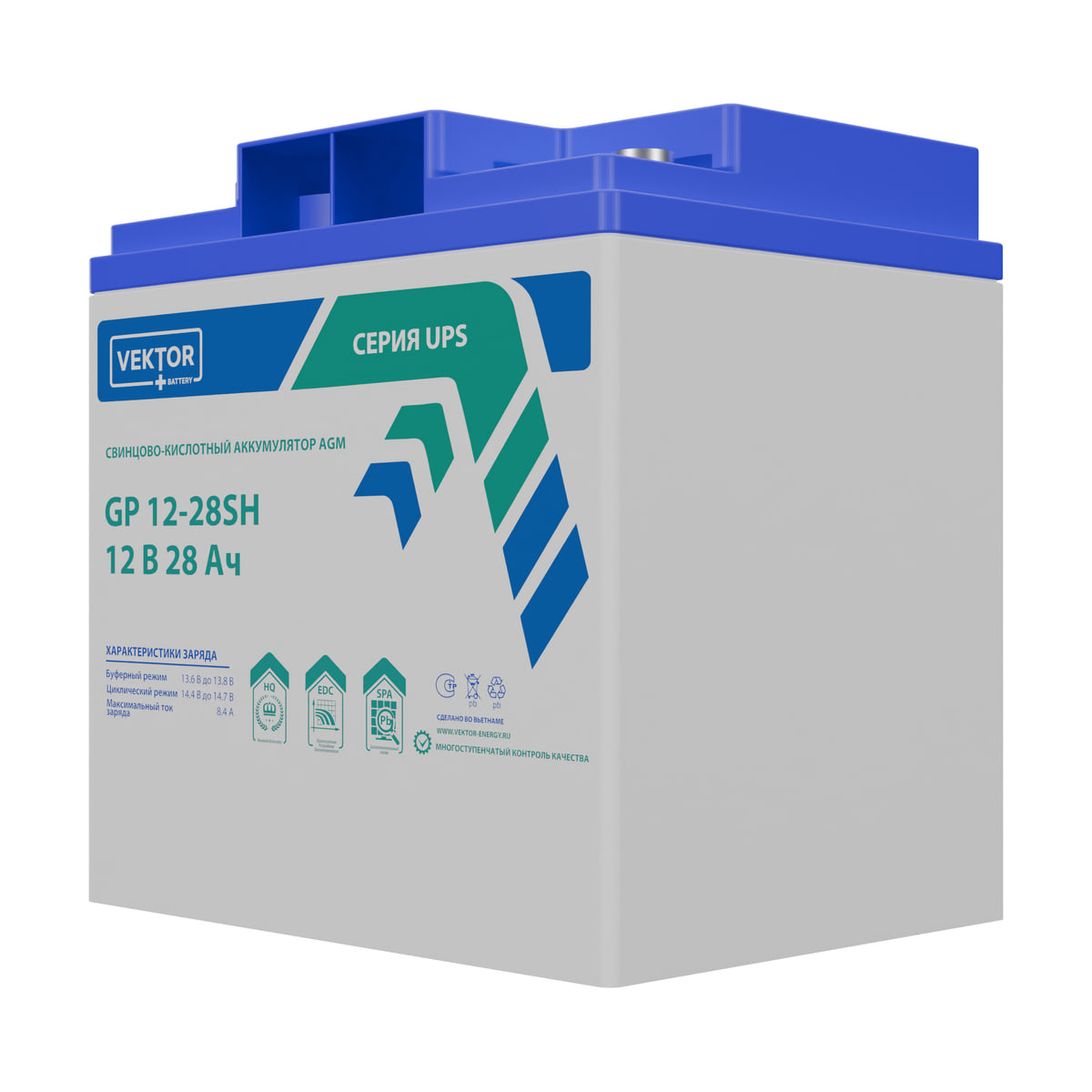 Миниатюра: Купить аккумулятор VEKTOR Plus GP 12-28SH: AGM, 12 В, 28 А&middot;ч. Цена, размеры и характеристики в &laquo;Прайм Электро&raquo;.