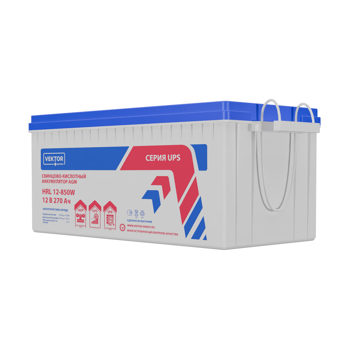 Миниатюра: Купить аккумулятор VEKTOR Plus HRL 12-850W: AGM, 12 В, 275 А&middot;ч. Цена, размеры и характеристики в &laquo;Прайм Электро&raquo;.