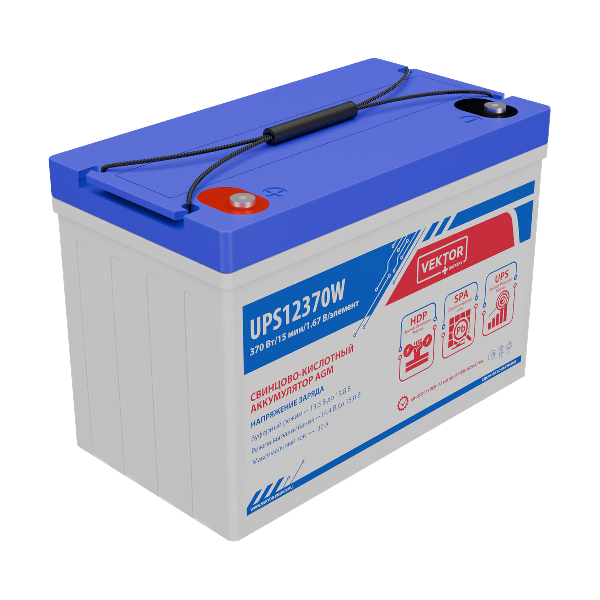 Миниатюра: Купить аккумулятор VEKTOR Plus UPS 12370W: AGM, 12 В, 10 часовой разряд. Цена, размеры и характеристики в &laquo;Прайм Электро&raquo;.