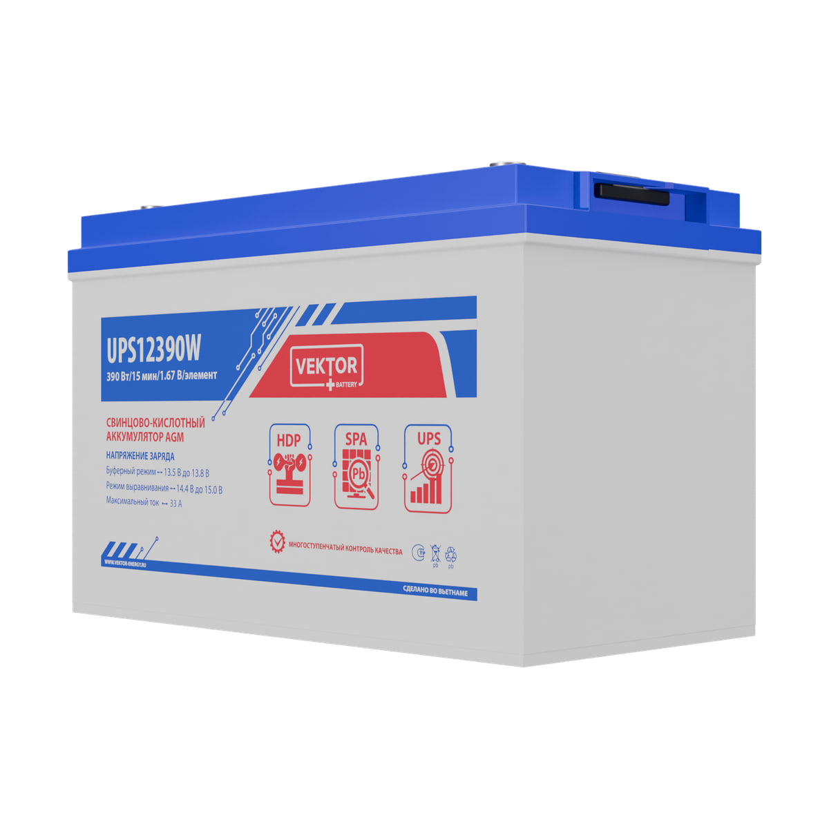 Миниатюра: Купить аккумулятор VEKTOR Plus UPS 12390W: AGM, 12 В, 10 часовой разряд. Цена, размеры и характеристики в &laquo;Прайм Электро&raquo;.